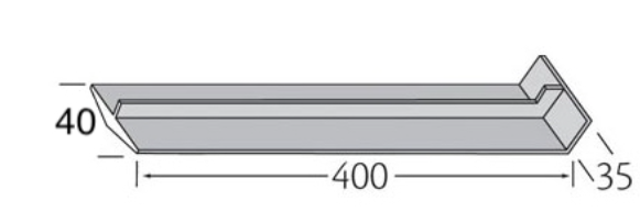 Verbinding 400mm - Millex Glad Crème RAL 9001