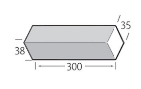 Buitenhoek 300mm - VinyPlus Mahonie afbeelding 1