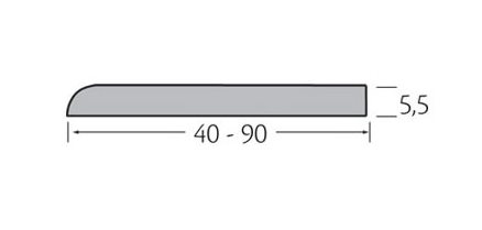 Afgeschuinde profiel 90 x 5.5 mm