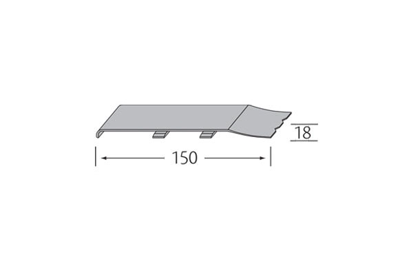 Stootvoegverbinding 150 mm Walnoot (voor rabatdelen) - VinyPlus afbeelding 1