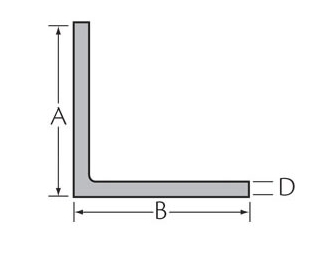 Gelijkzijdig hoekprofiel 50 x 50 x 2.0 mm afbeelding