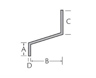 Z-profiel 20 x 50 x 30 x 3 mm afbeelding 1