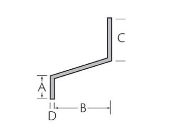 Z-profiel 20 x 40 x 30 x 3 mm afbeelding
