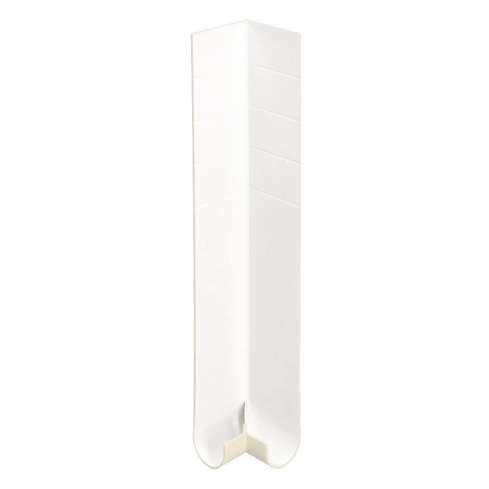 Crème Uitwendig hoekstuk (afgerond) 250mm Heering