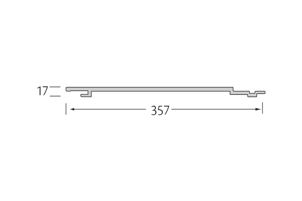 Kerrafront Modern Wood - Quartzgrijs zijaanzicht