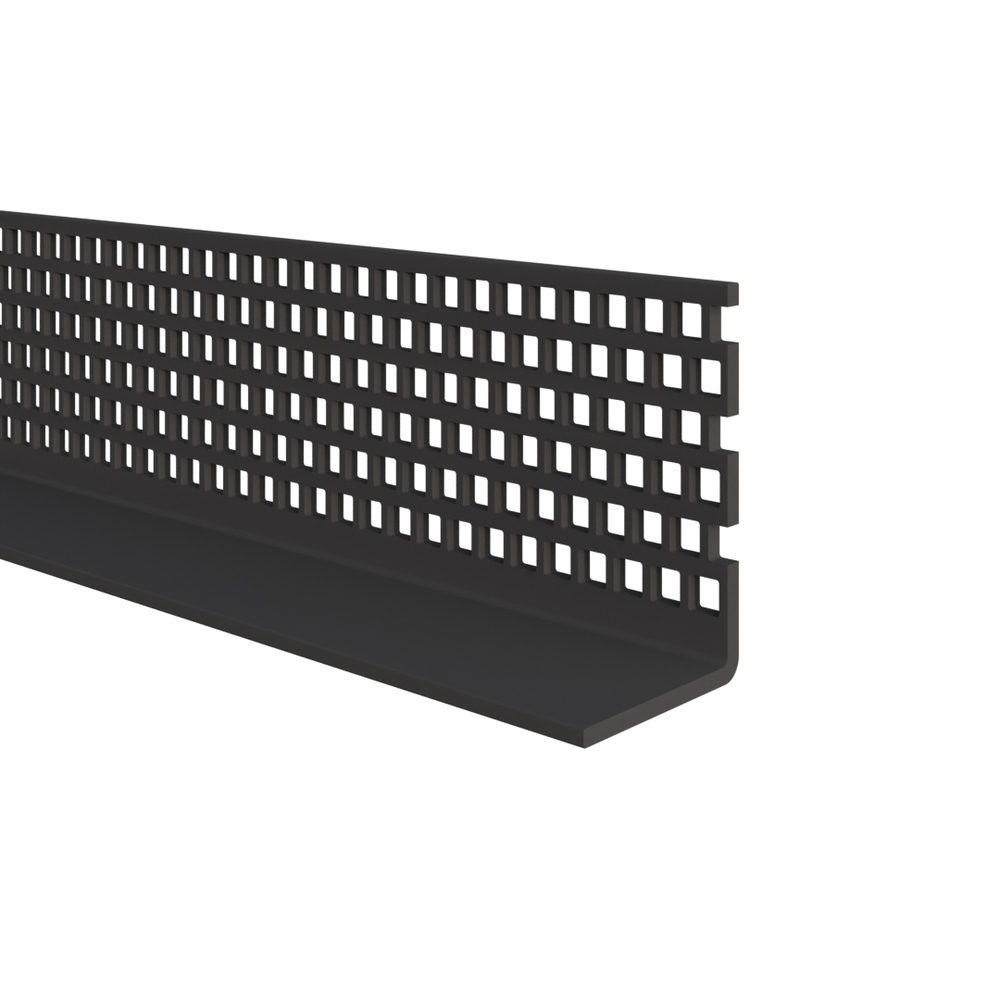 Zwart ventilatieprofiel 30 x 50 x 2