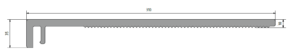 Profex Boeideel 310mm zijaanzicht