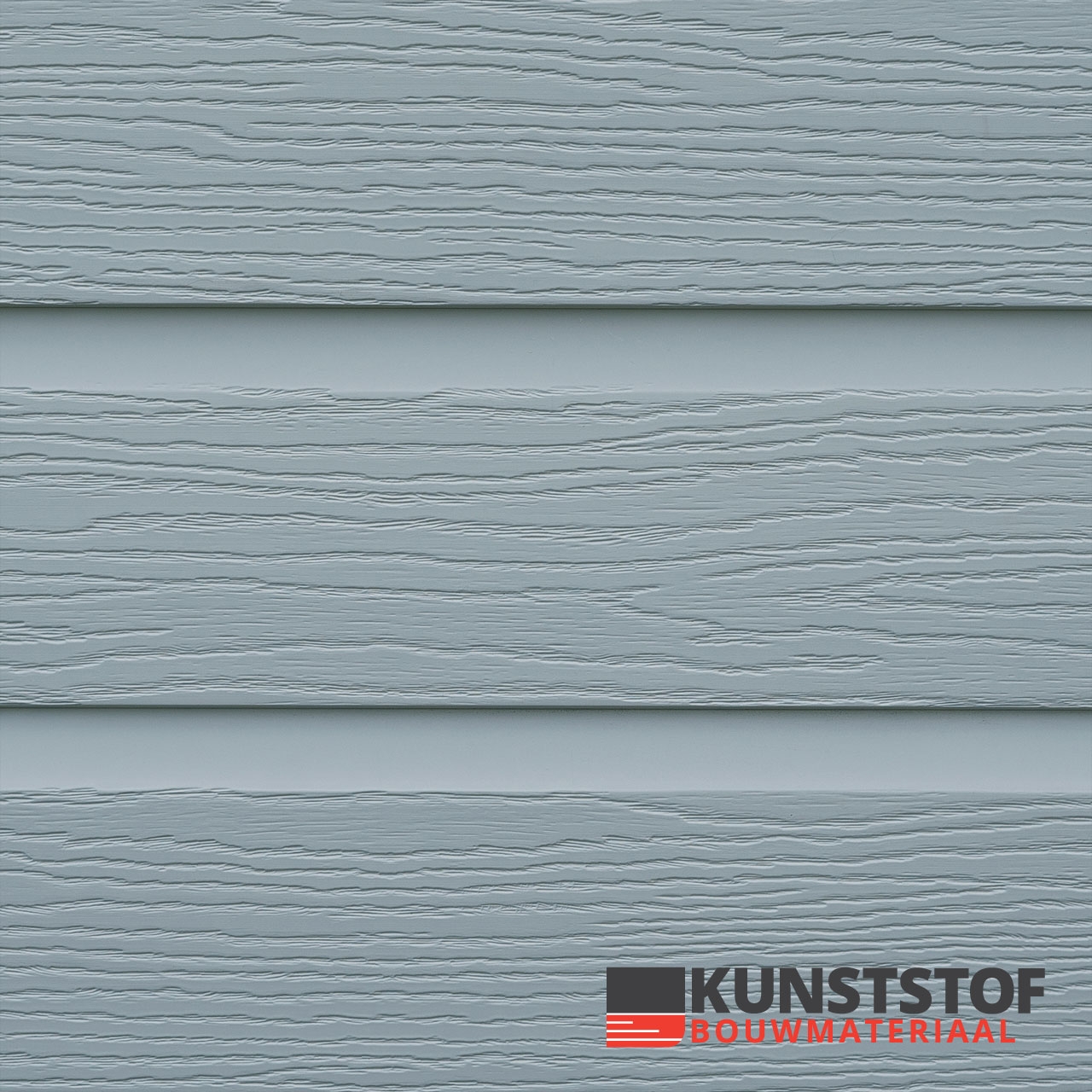 Eurotexx Dubbel rabat kunststof gevelbekleding in de kleur grijs - RAL 7001