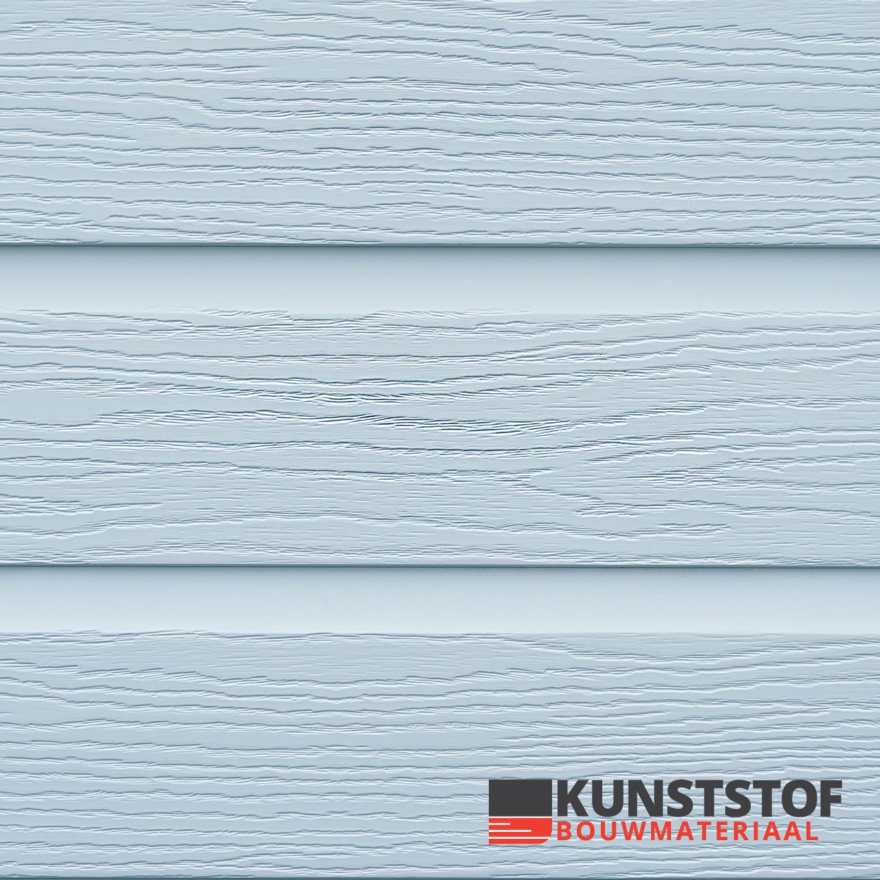 Eurotexx Dubbel rabat kunststof gevelbekleding in de kleur lichtblauw - RAL 7045