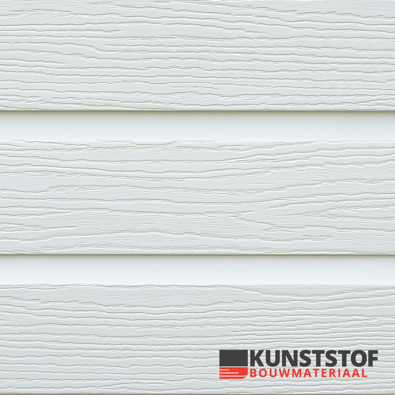 Eurotexx Dubbel rabat kunststof gevelbekleding in de kleur wit - RAL 9010