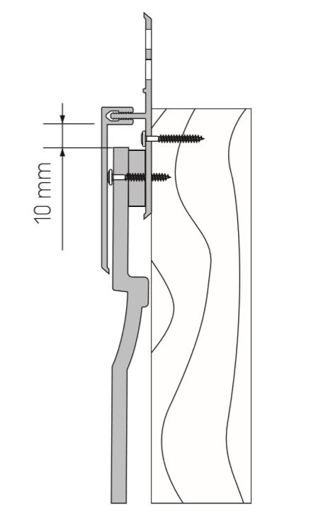 Eurotexx Dubbel Rabat - potdeksel 17mm ventilatie afsluitprofiel kunststof