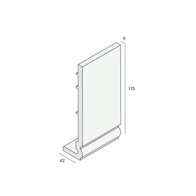 heering hardschuim dakrandpaneel 175x42x9 geprofileerd
