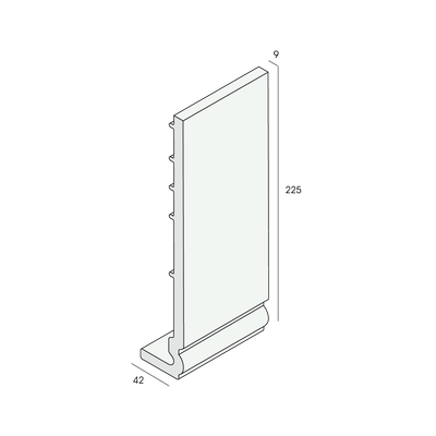 heering hardschuim dakrandpaneel 225x42x9 geprofileerd