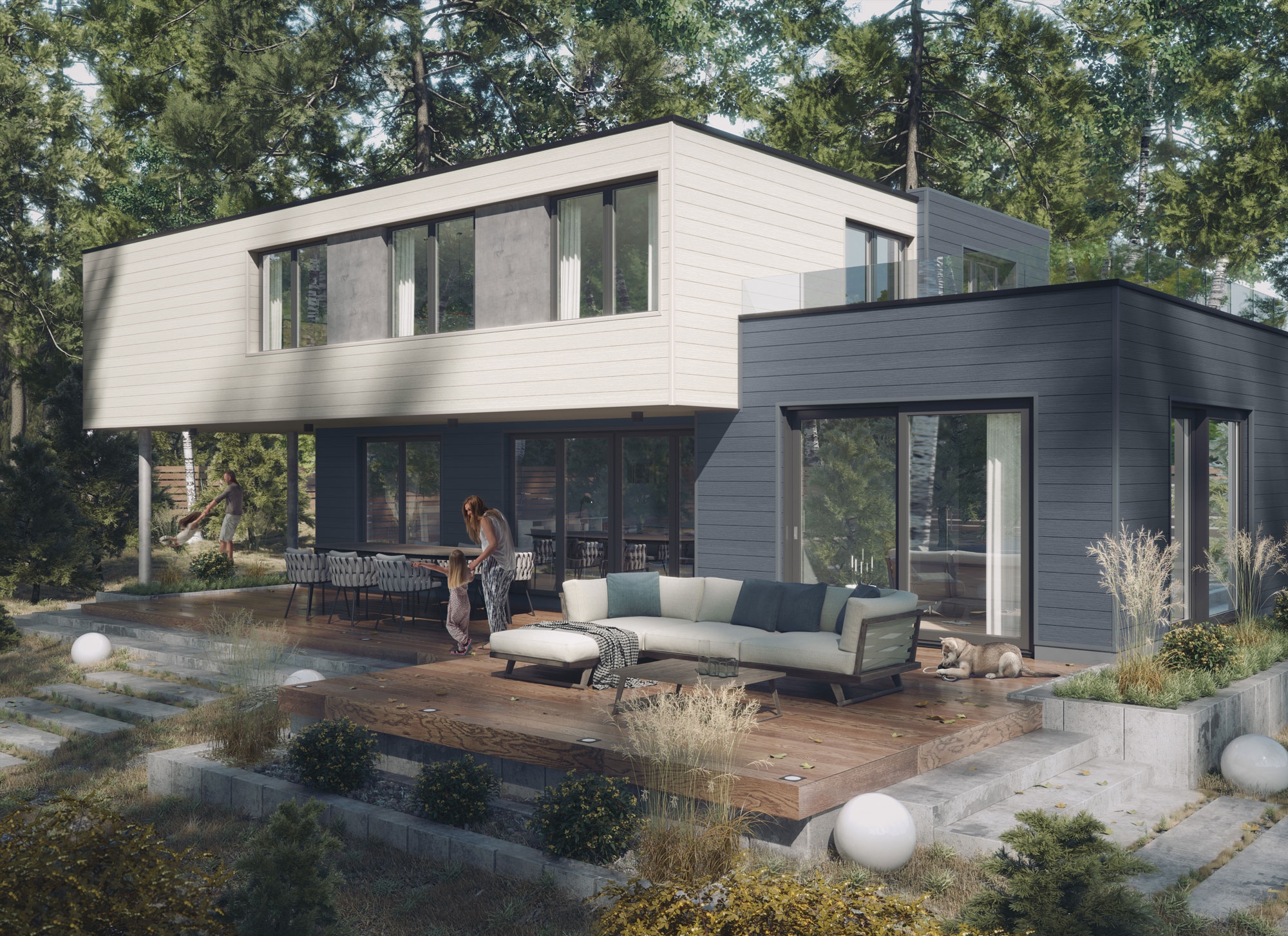 Kerrafront Modern Wood - wit resultaat