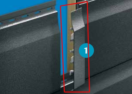 Voorbeeld Stootvoegverbinding 150 mm (voor rabatdelen)