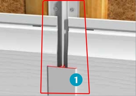 Eurotexx Dubbel Rabat - potdeksel 50mm verbindingsprofiel kunststof gevelbekleding voorbeeld 2 delig