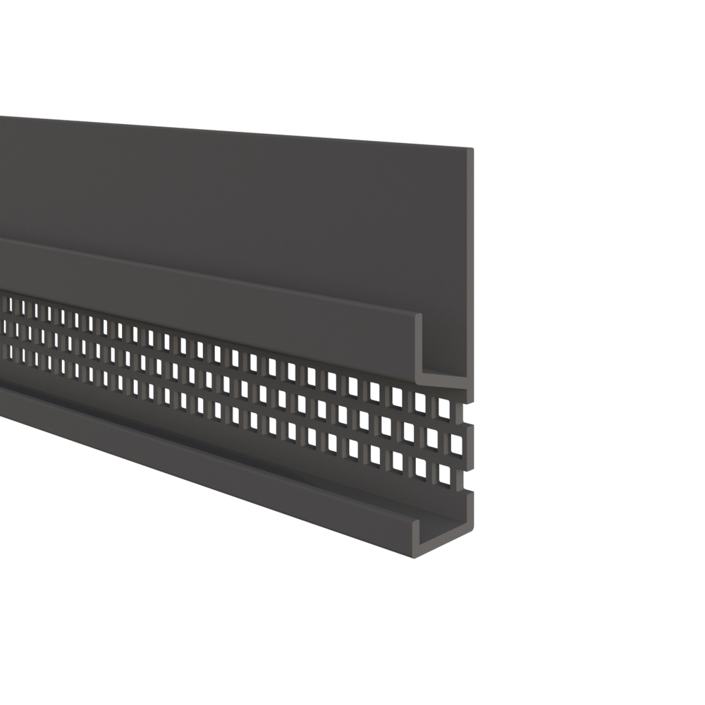 Ventilatie afsluitprofiel 65 x 17 mm Antraciet