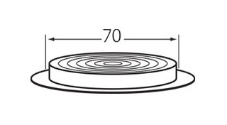 Ventilatierooster rond 70mm
