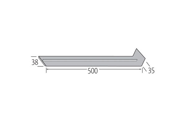 Verbinding 500mm dubbele neus - Millex Big Board (nerfsructuur)