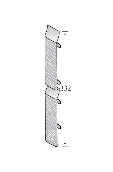 Stootvoegverbinding 332 mm (voor dubbel rabat) - Eurotexx