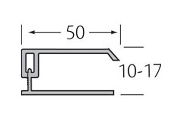 Eindprofiel 2-delig - WoodDesign - Zilver Grijs