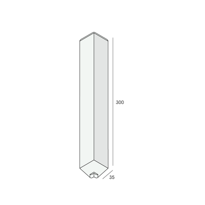 Uitwendig hoekstuk 300mm - Heering