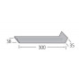 Verbinding 300mm - VinyPlus Donkerbruin