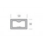 bevestigingsprofiel 50x30 mm Thomdeck 