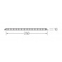 vlak kunststof paneel 250 x 10mm (holle schroot)