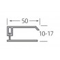 Eurotexx Dubbel Rabat - potdeksel 50mm eindprofiel kunststof gevelbekleding 