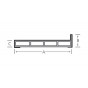 Kamerprofiel met haakse lip 80 x 30 x 15mm