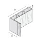 Holkamerprofiel 60x30x15 mm nerf binnenzijde