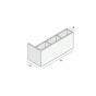 Holkamerprofiel 80x30x15 mm