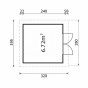 Afmetingen kunststof tuinhuis 6,72 m²