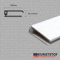 Eurotexx Dubbel Rabat - potdeksel 50mm eindprofiel kunststof gevelbekleding in de kleur wit ral 9010