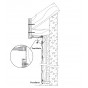 Eurotexx Dubbel Rabat - potdeksel 17mm ventilatie afsluitprofiel kunststof