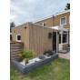 kunststof fronto multi sponningdeel oak v-black op tuinhuis
