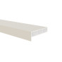 Kamerprofiel met haakse lip 100 x 30 x 15mm nerfstructuur creme