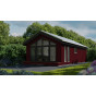Chalet aurora in VinyPlus rondkant wijnrood