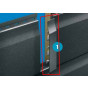 Voorbeeld Eurotexx stootvoegverbinding 180mm voor potdeksel