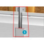 Eurotexx Dubbel Rabat - potdeksel 50mm verbindingsprofiel kunststof gevelbekleding voorbeeld 2 delig