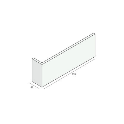 Hoekpaneel 225x42x7 mm