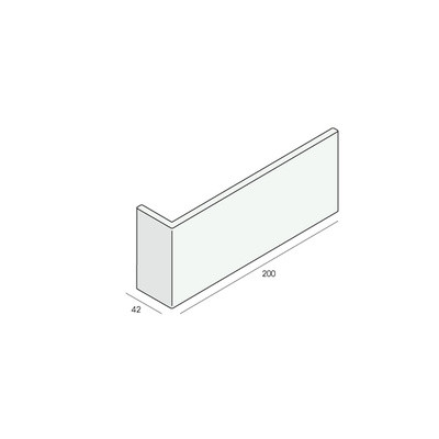 Hoekpaneel 200x42x7 mm