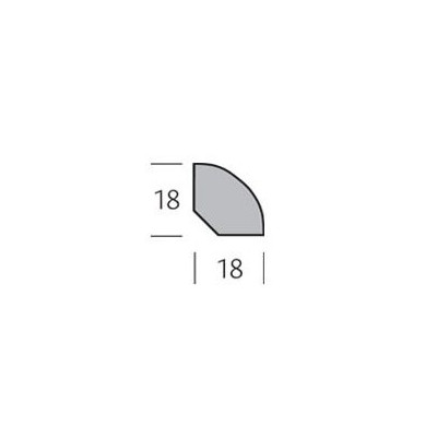 Kwartrond profiel 18 x 18 mm
