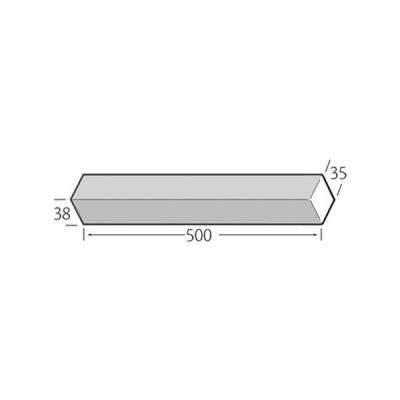 Buitenhoek 500mm dubbele neus - Millex Big Board Antraciet