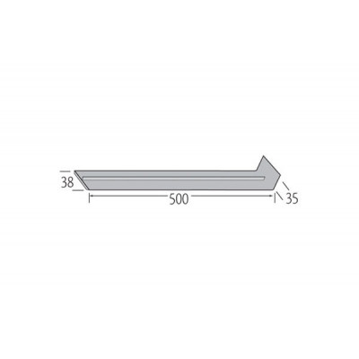 Verbinding 500mm dubbele neus - Millex Goud eiken