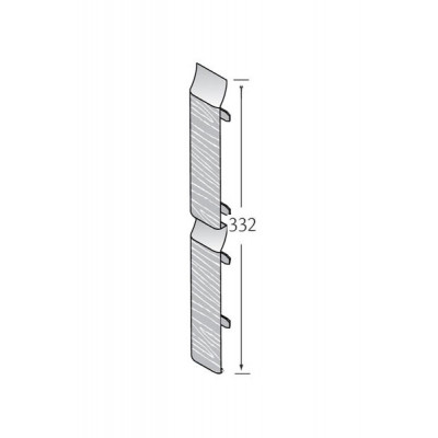 Eurotexx Lichtblauw stootvoegverbinding 332mm voor dubbel rabat