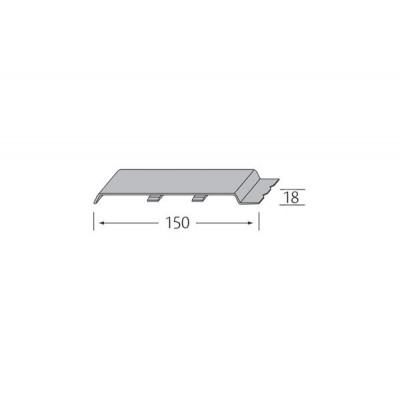 Stootvoegverbinding Cappuccino 150 mm (voor rondkantpaneel) - VinyPlus