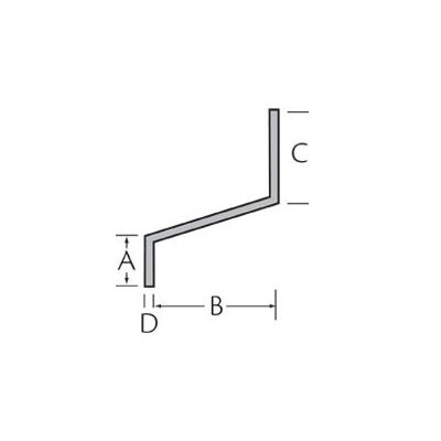 Z-profiel 20 x 50 x 30 x 3 mm