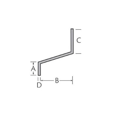 Z-profiel 20 x 60 x 20 x 3 mm